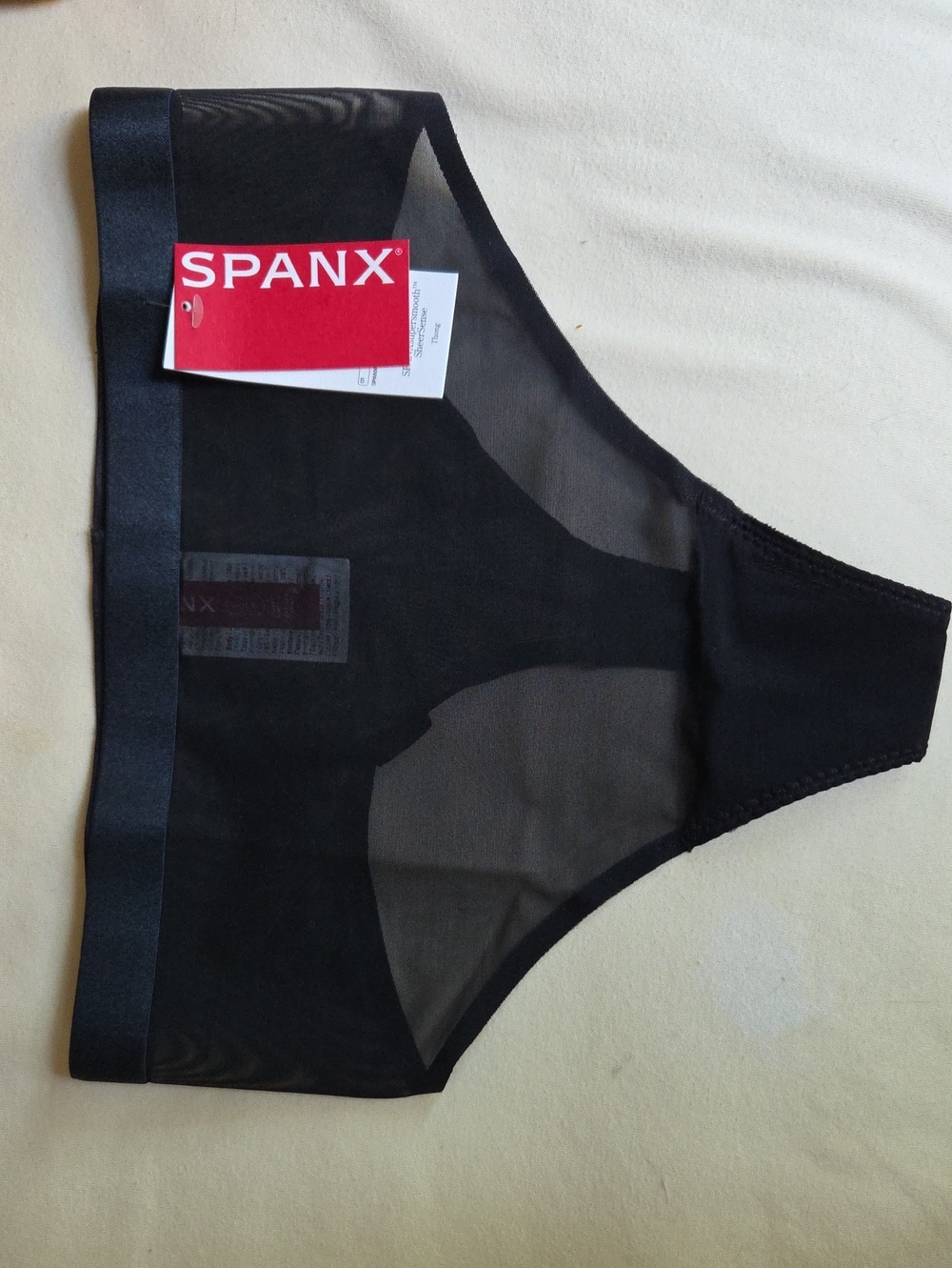 SPANX Black SheerSense Supersmooth Thong